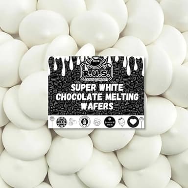 White Chocolate Melting Wafers 16oz Bulk for Dipping Strawberries Melting Chocolate, Candy Melts for Making Baking Cake Pops Fondue Coating White Chocolate Melts by RUS Candy Company