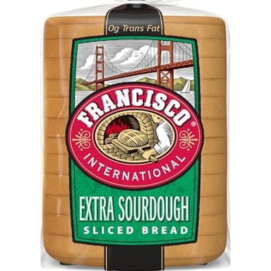 Francisco Extra Sourdough Bread, Plain Pre-sliced Sourdough Bread, 24 oz Bag