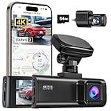 REDTIGER 4K Dash Cam Front and Rear, STARVIS 2 Sensor, 64GB Card Included, 4K/2.5K+1080P Dual Dash Camera for Cars Built-in WiFi GPS, 3.18 Inch IPS Screen, 170° Wide Angle, Parking Monitor (F7N Pro)