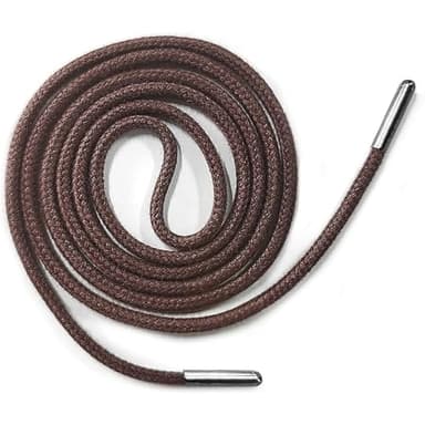 Gownsella 5/32"(4mm) Kevlar Aramid Fibers Work Boot Laces with Metal Tips, Heavy Duty Shoelaces Replacement For Steel Toe Firefighting Logging Welder Boots (Brown, 63"/160cm)