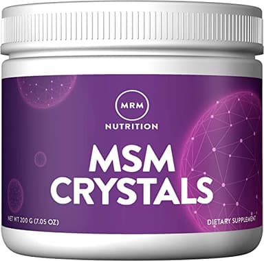 MRM Nutrition MSM Crystals | Pure Bioavailable Sulfur Powder for Joint Health, Hair, Skin, and Nails Support | Vegan Crystal Supplement | 200 Servings