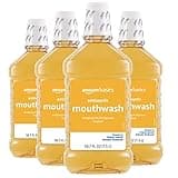 Amazon Basics Antiseptic Mouthwash, Original Flavor, 1.5 Liter, 50.7 ounce (Pack of 4) (Previously Solimo)