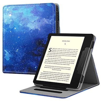 Fintie Flip Case for 7" Kindle Oasis (10th/9th Generation, 2019/2017 Release) - Multi Angle Hands Free Viewing Stand Cover with Auto Sleep Wake, Starry Sky