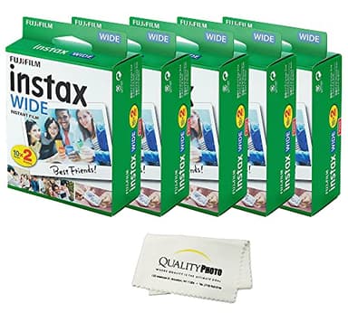 Fujifilm instax Wide Instant Film 10 Pack (100 Exposures) for use with Fujifilm instax Wide 300, 200, and 210 Cameras…