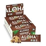 Aloha Organic Plant Based Protein Bars Chocolate Chip Cookie Dough, 1.98 Oz,(Pack of 12)