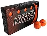 Long Distance High-Durability Golf Balls (15PK) All Levels-Nitro Ultimate Distance Titanium Core High Velocity Great Stop & Sticking ability Golf Balls USGA Approved-Total of 15-Orange