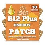 Himalaya Naturals B12 Plus Energy Patches - Methylcobalamin B12-30-Day Supply for Energy Boost, Enhanced Stamina & Quick Recovery - B12 for Daily Vitality