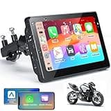 Wireless Motorcycle CarPlay for Motorbike with CarPlay and Android Auto,7 Inch Waterproof Touchscreen,Support Music Player Receive Calls Headset GPS Navigation for All Motorcycle