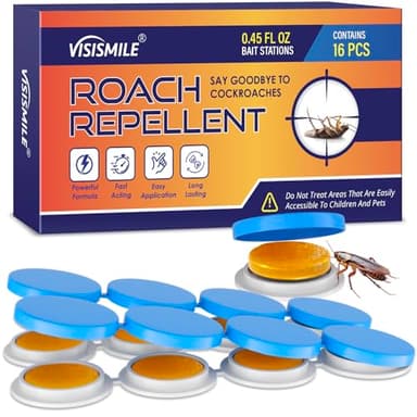 Cockroach Repellent Indoor and Outdoor: Roach Repellents for German Cockroaches, Small Roaches– Cockroach Deterrent for Homes and Kitchens 16 PCS
