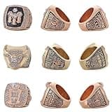 XQX Championship Ring Set (6 Pieces) A Gift for Bulls Fans to Collect or Give to Your Friends, With Wooden Box