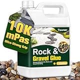 Teexpert 1 Gallon Rock Glue for Landscaping – Strong Pea Gravel Glue & Stone Glue Mulch Glue for Rock Adhesive Binder Sticky Rock Glue for Outdoor Landscape Walkways, Yards, Patios, Driveways