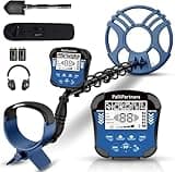 PalliPartners Metal Detector for Adults Waterproof-Professional Higher Accuracy Gold Detector with LCD Display,5 Mode,Advanced DSP Chip 12" Coil(Blue)