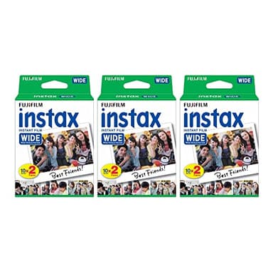 Fujifilm Instax Wide Film for Fuji Instax Wide Camera and Printer Bundle (3 Items)