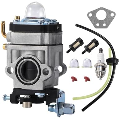 56257 57341 63022 Carburetor for Harbor Freight 52cc 2HP Predator Earth Auger Compatible with 56257 57341 MP15 49cc 43cc with Primer Bulbs Spark Plug Gasket Fuel Line Carb Kit