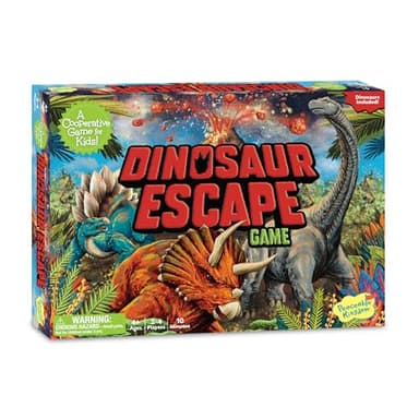 Peaceable Kingdom Dinosaur Escape Cooperative Memory Game of Logic and Luck for 2 to 4 Kids Ages 4+