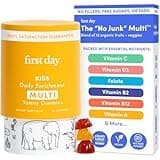 First Day Kids Multivitamin Gummies - Multivitamin for Kids Ages 4+, Delicious Strawberry & Orange, Real Fruit & Vegetables - Childrens Vitamins to Support Immunity & Brain Function - 30 Day Supply