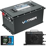 VATRER POWER 72V (70.4V) 105Ah Lithium Golf Cart Battery, Built-in 200A BMS, with Touch Monitor & APP, 2C Discharge, Max 14.08kW Power Output, 4000+ Cycles LiFePO4 Battery, Perfect for Golf Carts