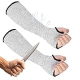 Tyqour 2Pcs Cut Resistant Sleeves Soft Arm Protectors Sleeve for Thin Skin and Bruising Safety Arm Sleeves Arm Guards for Biting Gardening Kitchen Farm Work