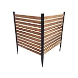 LLyFreira 50 in H* 38 in W * 2 Panels of Pine Wooden Privacy Barriers,Trash Can Fence,Wood Fence Panel,and Air Conditioning Outdoor Units Decorate The Courtyard,Pine