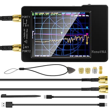 [Upgraded] AURSINC NanoVNA-H Vector Network Analyzer 9KHz -1.5GHz Latest HW V3.7 HF VHF UHF Antenna Analyzer, Measuring S Parameters, SWR, Phase, Delay, Smith Chart