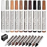 DAIXISM Furniture Repair Kit Wood Markers Wax Sticks, for Stains, Scratches, Wood Floors, Tables, Desks, Carpenters, Bedposts, Touch Ups, and Cover Ups (21)