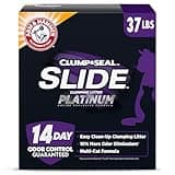 ARM & HAMMER Clump & Seal SLIDE Platinum Multi-Cat Clumping Litter, Easy Clean, Superior Odor Control, 37 Lbs