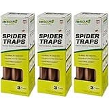 RESCUE! Spider Traps – Catches Brown Recluse, Hobo Spiders, Black Widows & Wolf Spiders - 3 Pack (9 Traps)