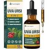 Fuenvegtal Uva Ursi Bearberry Natural Diuretic Drops, Urinary Health & Kidney Cleanse Detox Herbal Supplement Support UTI & Water Away, Extract W/Dandelion Root Cranberry, Alcohol-Free Tincture.2oz