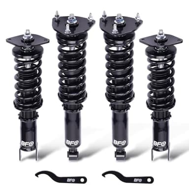 BFO Coilovers for Nissan 370Z RWD 2009+, for INFINITI G37 RWD 2009-2015, Height Adjustable Coilovers Suspension Kit, Preset Damping Shock Absorber Struts, Lowering Kit Black