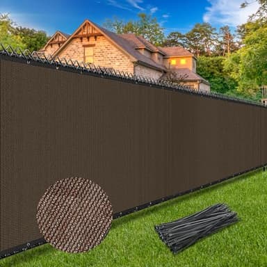 Winpull Backyard Privacy Fence Cover 6FT x 50FT for Chain Link & Wood Fence, 95% Visibility Block Outdoor Privacy Screen for Patio Balcony Yard, Breathable 170GSM HDPE Mesh with Reinforced Grommets