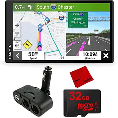 Garmin DriveSmart 66 6" Car GPS Navigator (010-02469-00) | Official USA Partner Model | Bundle with USB Car Charger