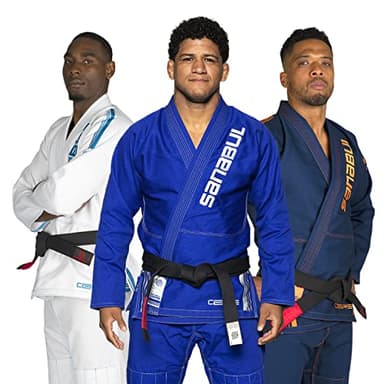 Sanabul Core Competition BJJ Gi for Men & Women Preshrunk Fabric IBJJF Approved Brazilian Jiu Jitsu Training & Competition Gi - BLUE/SILVER, A2