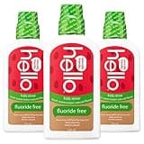 Hello Natural Watermelon Flavor Kids Fluoride Free Rinse, Alcohol Free, Vegan, SLS Free, Mouthwash for Kids Age 6 and Up, 16 Fl Oz (Pack of 3)
