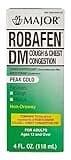 Major Robafen DM Cough & Chest Congestion Cough Suppressant & Expectorant Dextromethorphan 20 mg/Guaifenesin 200 mg Raspberry Flavor Cough Syrup - 4 Fl Oz