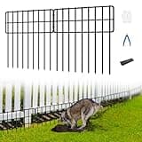 30 Panels No Dig Fence, Animal Barrier Fence, 13in(H) x 30ft(L) Fence Barrier for Bottom of Fence, Rabbit Fence for Garden, Dog Fence Barrier, Rustproof Metal Fence Border for Outdoor