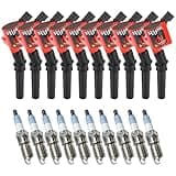 CarBole Ignition Coils Pack DG508 & Iridium Spark Plug SP479, Compatible with Ford E350 E450 Econoline Super Duty F350 F450, Replacement for FD503 DG457 F523 E213 E262 E409 (Set of 10)