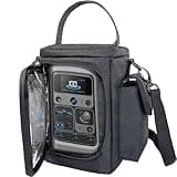 amiumuca Waterproof Travel Bag Compatible with Anker SOLIX C300 DC Power Bank Station Outdoor 288Wh 90,000mAh，Power Bank Station Storage Case Cover with Two Pockets and Adjustable Strap