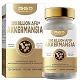 RGD Akkermansia Probiotics, 300 Billion AFU Probiotics for Immune & Overall Digestive Health Supplement, GLP-1 Production, 120 Capsules