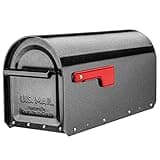 Architectural Mailboxes Sequoia Heavy Duty Post Mount Mailbox in Pewter