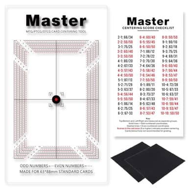 Card Centering Grading Tool for PSA, Graded Card Submissions Card Center Tool Kit with Trading Cards Measuring Tools,Thickness Measuring and Cleaning Cloth