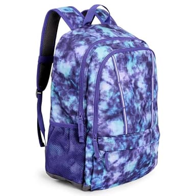 Lands' End Unisex Kids Large ClassMate Lightweight Durable Elementary School Backpack, Plum