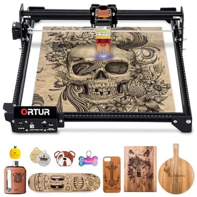 Laser Engraver, Ortur Laser Master S2 LU2-2, 2100mW Laser Cutter and Engraver CNC Machine for DIY, Wood, Leather, etc. (390*410mm), Laser Class 4