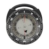 SPYMINNPOO Underwater Diving Compass, 50M Depth, Luminous & Magnetic with Pipe Clamp, Ideal for Diving and Water Sports (Black)
