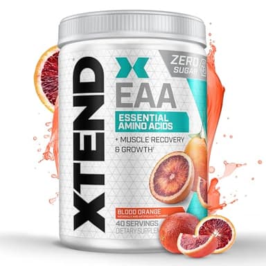 Xtend Scivation EAA + BCAA Powder | Muscle Recovery & Lean Muscle Growth | 9 Essential Amino Acids for Intra Workout or Post Workout Recovery | 10g EAAs Per 2 Servings | Blood Orange 40 Servings