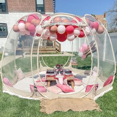 Screen Houses Pop-up Outdoor Camping Tent, 540 Degree Fully Transparent Non Dead Corner Gazebo (12 'x12')