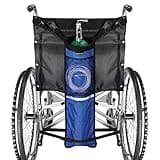 ZHEEYI Oxygen Cylinder Bag for Wheelchair Portable Oxygen Tank Holder with Adjustable Straps & Zippers Blue