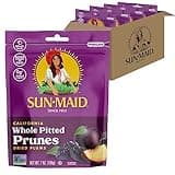 Sun-Maid California Sun-Dried Whole Pitted Prunes - (4 Pack) 7 oz Resealable Bag - Dried Plums - Dried Fruit Snack for Lunches, Snacks, and Natural Sweeteners