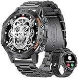Military Smart Watch for Men(Answer/Dial Calls),100 Sports Modes, 5ATM Waterproof Fitness Watch with Heart Rate/SpO2/Blood Pressure for Android and iOS,1.39''HD DIY Screen Smartwatch Black