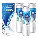 ICEPURE UKF8001 Compatible with Whirlpool EDR4RXD1, 4396395, Maytag UKF8001, UKF8001AXX, EveryDrop Refrigerator Water Filter 4, RFC0900A, UKF8001AXX-200, UKF8001P, 469006, PUR, Puriclean II, Pack of 3