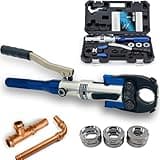 Bangoo Copper Press Tool Propress Tool Copper Pipe Crimping Tool for 1/2"",3/4"" and 1 inch for Viega ProPress Copper Fittings (HT-1950), Silver Blue